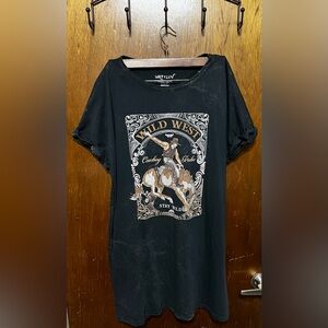 Hayleigh Wild West Black Midi Dress